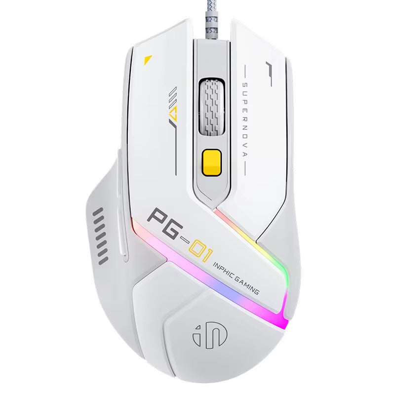 PG1 Wired Gaming Mouse RGB Lighting Effect Ergonomic Mouse