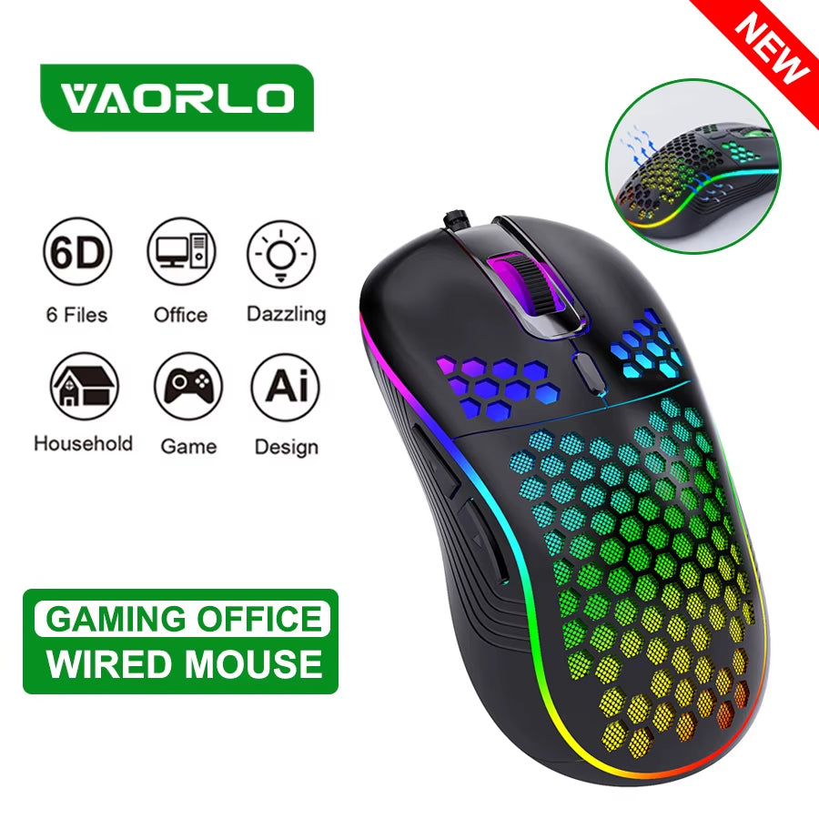USB Wired Gaming Mouse Mechanical Mouse USB Illuminated Mouse 7200DPI Gaming Mouse