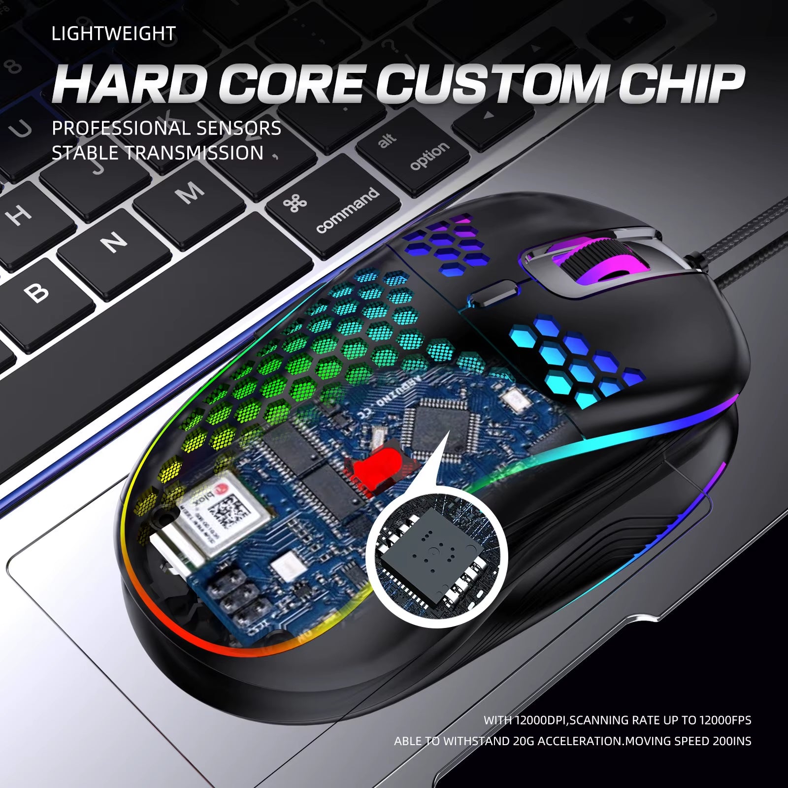 USB Wired Gaming Mouse Mechanical Mouse USB Illuminated Mouse 7200DPI Gaming Mouse